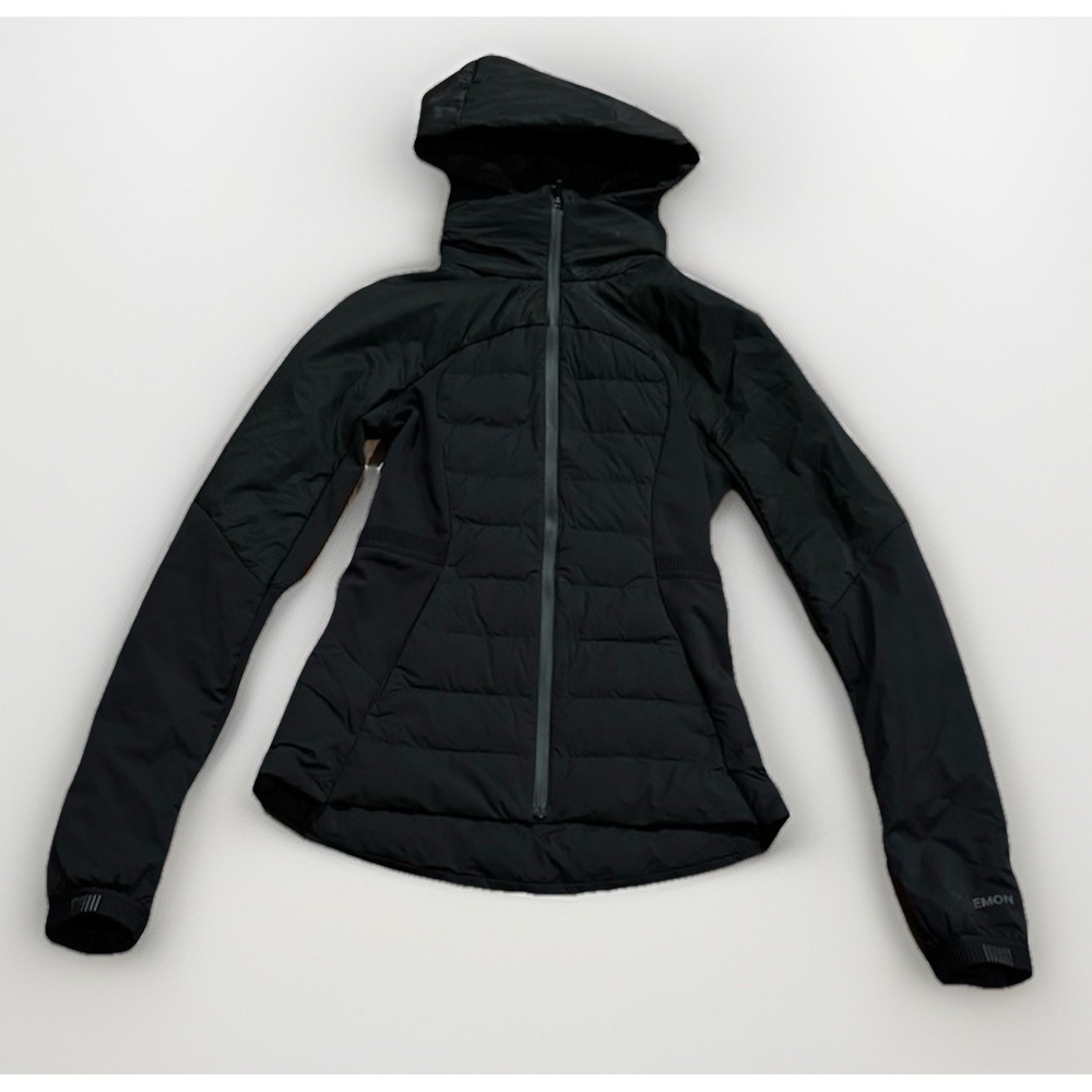 Lululemon Down For It All Jacket Goose Down Primaloft Hooded Jacket Size 4 Coat